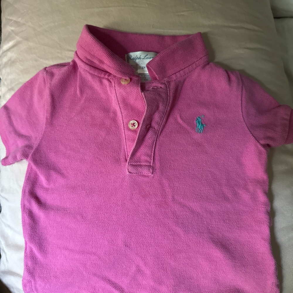 Ralph Lauren Pink Kids Polo Shirt 6 month